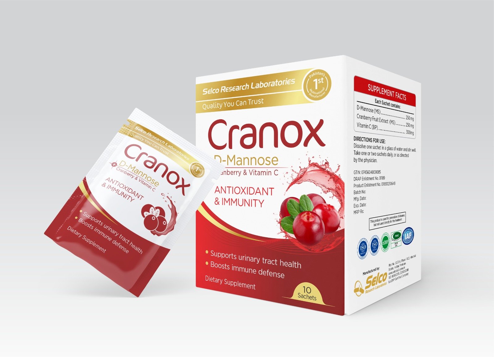 Cranox packaging